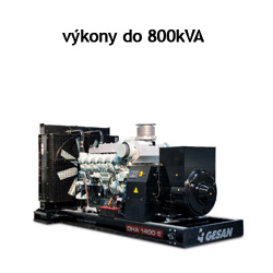 Motorgenerátory do výkonu 800kVA