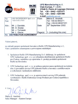 RIELLO - autorizovaný dostributor